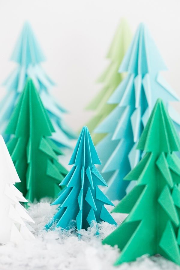 origami pine trees