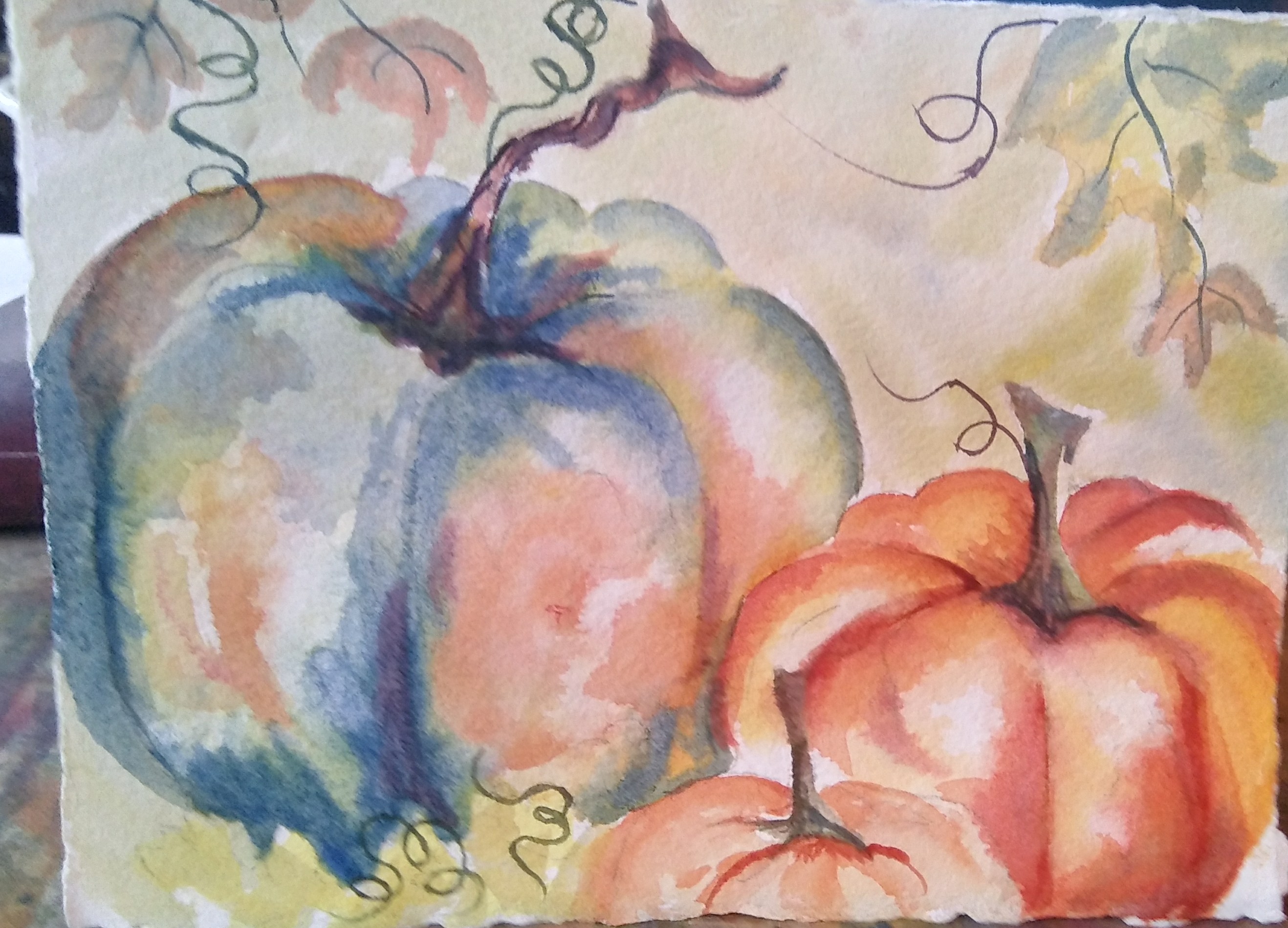 watercolor pumpkins