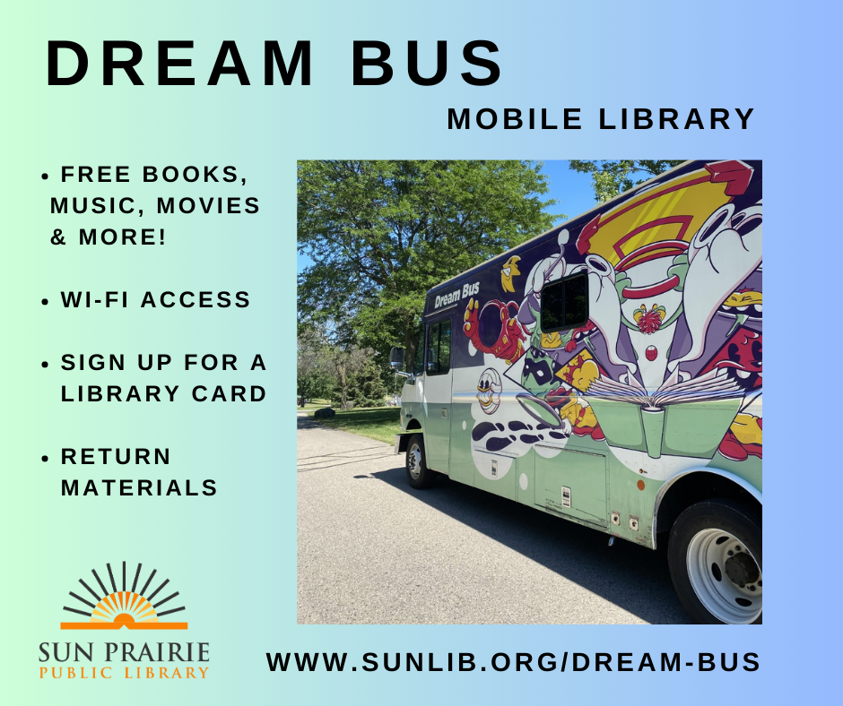An image of the Dream Bus mobile library 