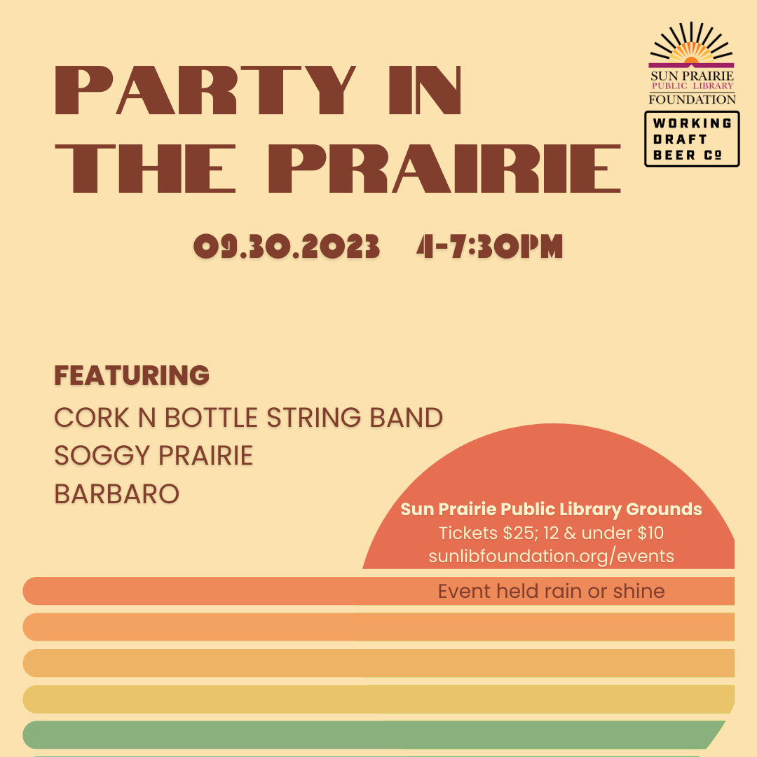 A graphic advertising Party in the Prairie