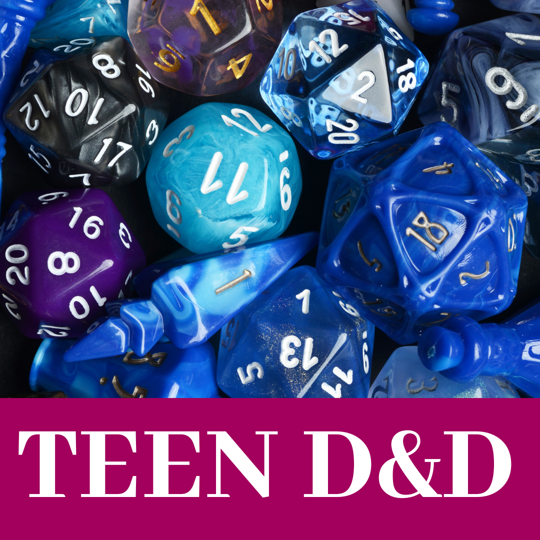 Teen D&D image featuring gaming dice.