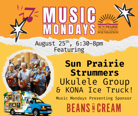 Sun Prairie Strummers Ukulele Group and KONA Ice Truck