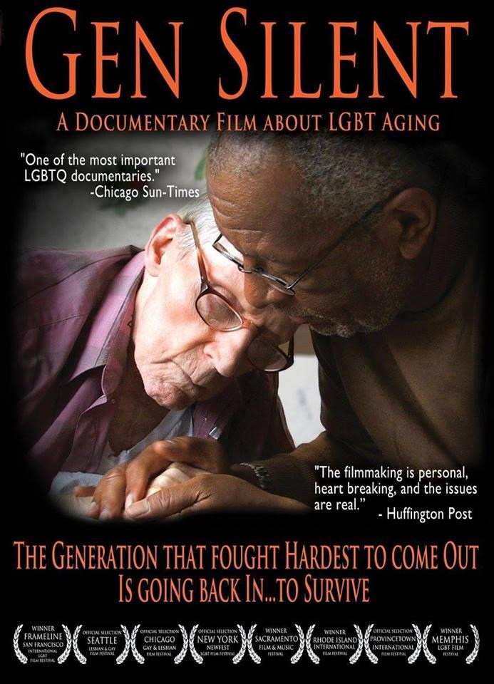 Gen Silent documentary poster, a gay, interracial couple featured in the film. 